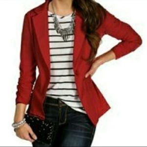 Vanity Red 3/4 Sleeved Blazer